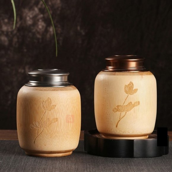 Bamboo Wooden Tea Jars - Picture 1 of 10
